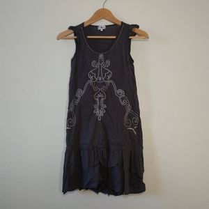 Cute Ducky 12 - 13 Yrs Gray Ruffle Dress Boho